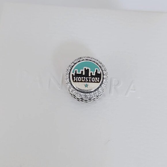 Pandora Houston Texas Bead Charm Travel Pendant S925 Silver with box - Picture 5 of 5